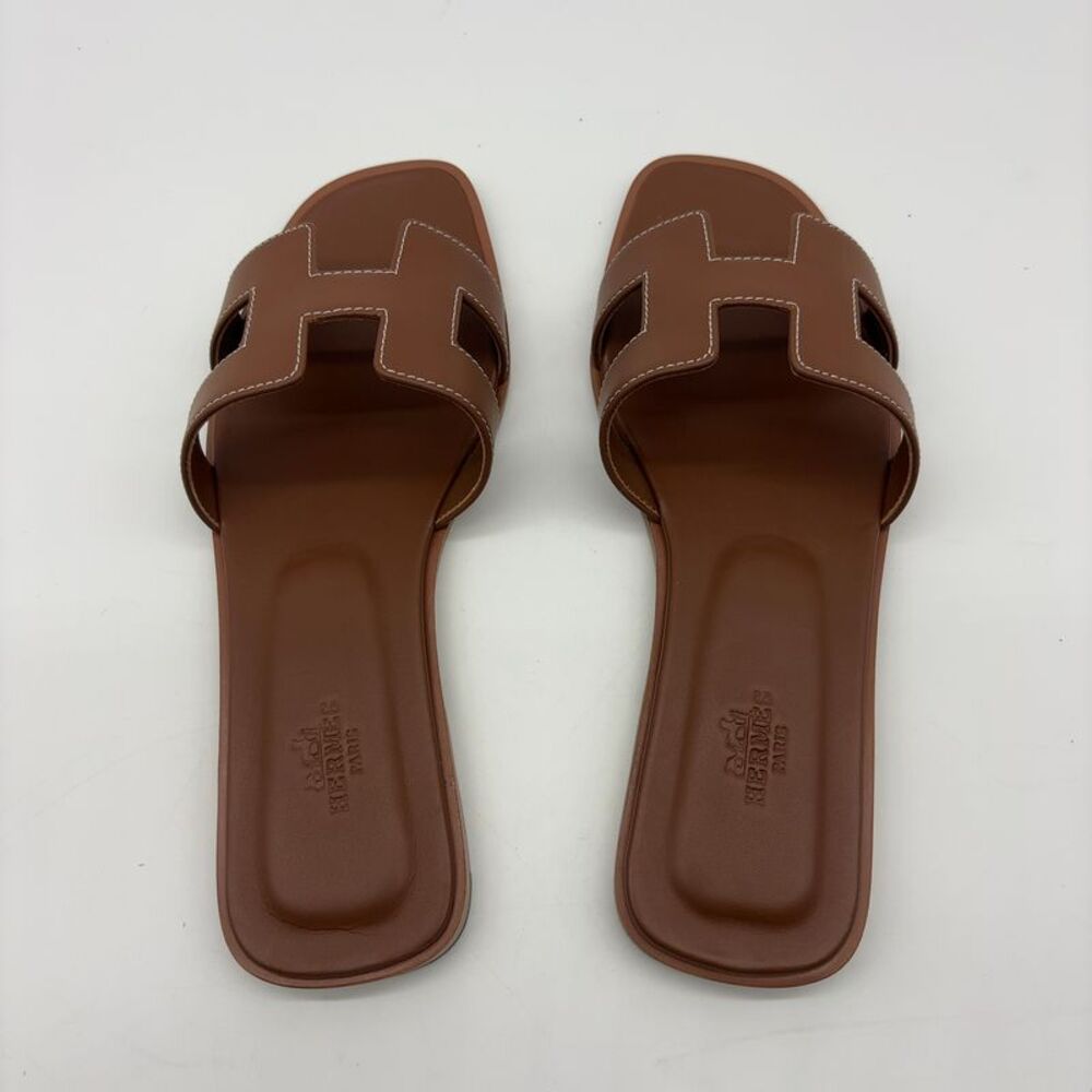 Hermès Sandals Brown Leather - Picture 5 of 7